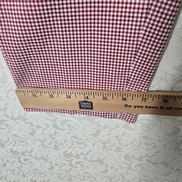 VTG Bill Blass Jeans Cropped Ankle Pants Red White Gingham Retro Cottagecore - Picture 15 of 16